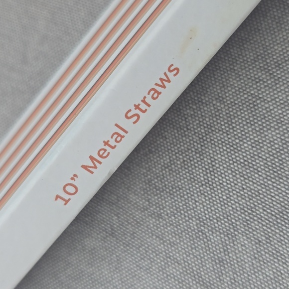 Porter 10in Metal Straws, Set of 4 with Cleaner - Picture 7 of 7